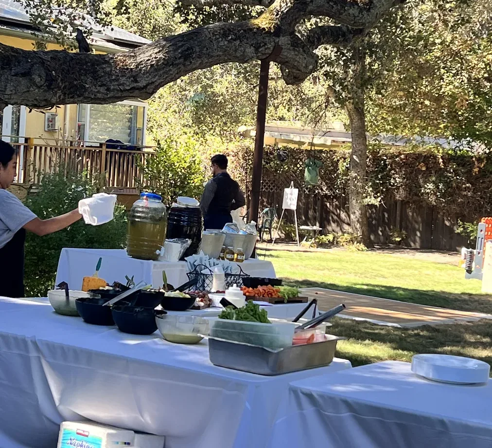Another view of El Colibri catering at an event in Monterey County